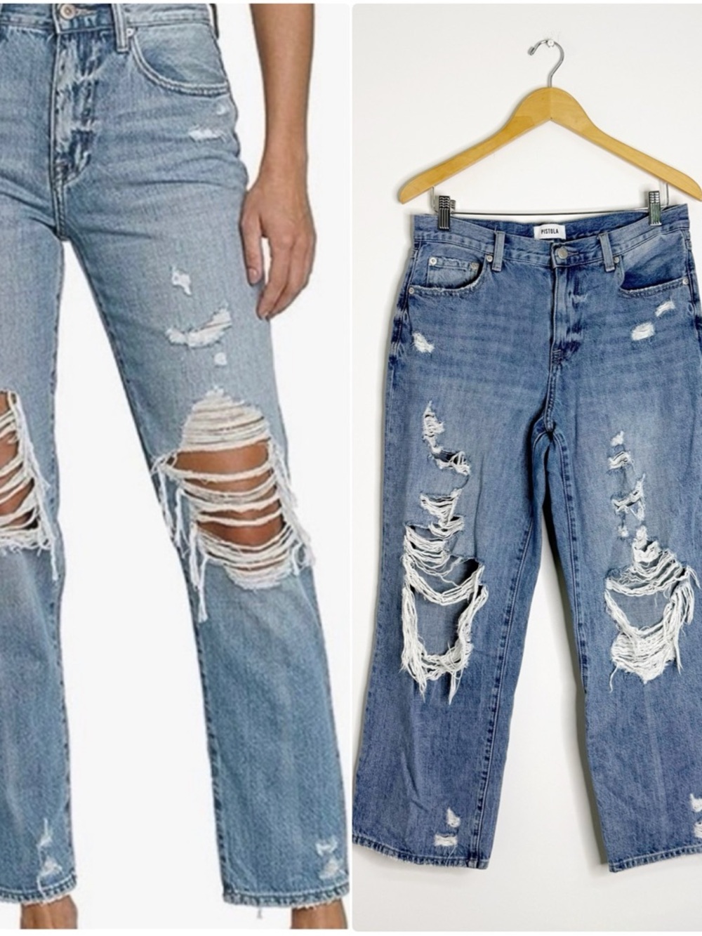Pistola Presley Straight Leg Distressed Jeans 28 Revolve Tuckernuck
